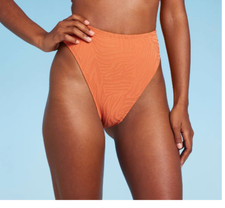 Shade  Shore-Women's High Waist Extra Cheeky High Leg Jacquard Bikini Bottom