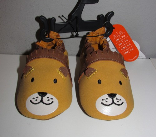 CUTE Infant Leatherette Lion Slippers (Size 4) BRAND NEW W TAGS - Picture 3 of 4