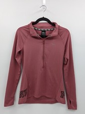 Victoria's Secret PINK XS Mauve Pink Jacket Track Logo Half Zip ULTIMATE