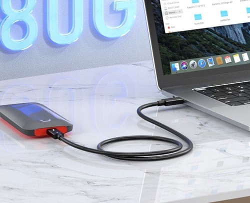 USB4 Type C Thunderbolt 5 PD Fast Charging Data Cable PD240W | Male to Male - Picture 8 of 11