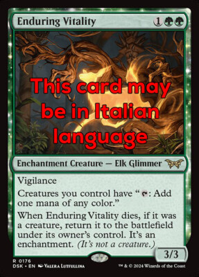 MTG ENDURING VITALITY EXC - UNERSCHÜTTERLICHE VITALITÄT 176 - DSK - MAGIC