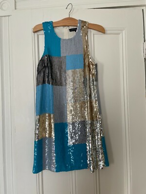 French Connection Sequin Party Dress SZ 2 - New with tags - Multicolor/blue  | eBay