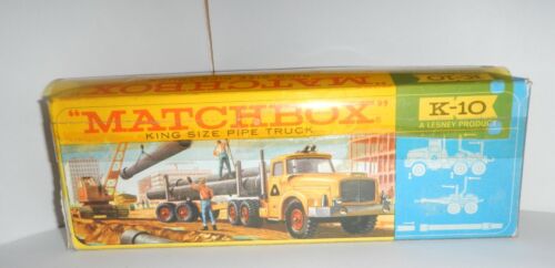Matchbox K-10 King Größe Pipe Lastwagen Neu Modell 1971 Made IN England Cami � N - Bild 9 von 11