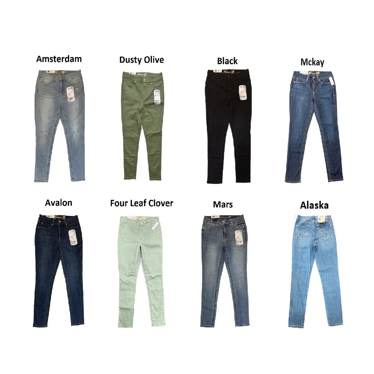 Seven7 Women s Tummyless High Rise Slimming Control Panel Skinny Jeans