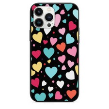 Cute Pastel Hearts Valentines Confetti case design Phone Case for iPhone 7 8 X X