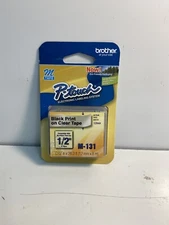 Brother International M131 1/2inch Black On Clear Non-laminated Label Maker Tape