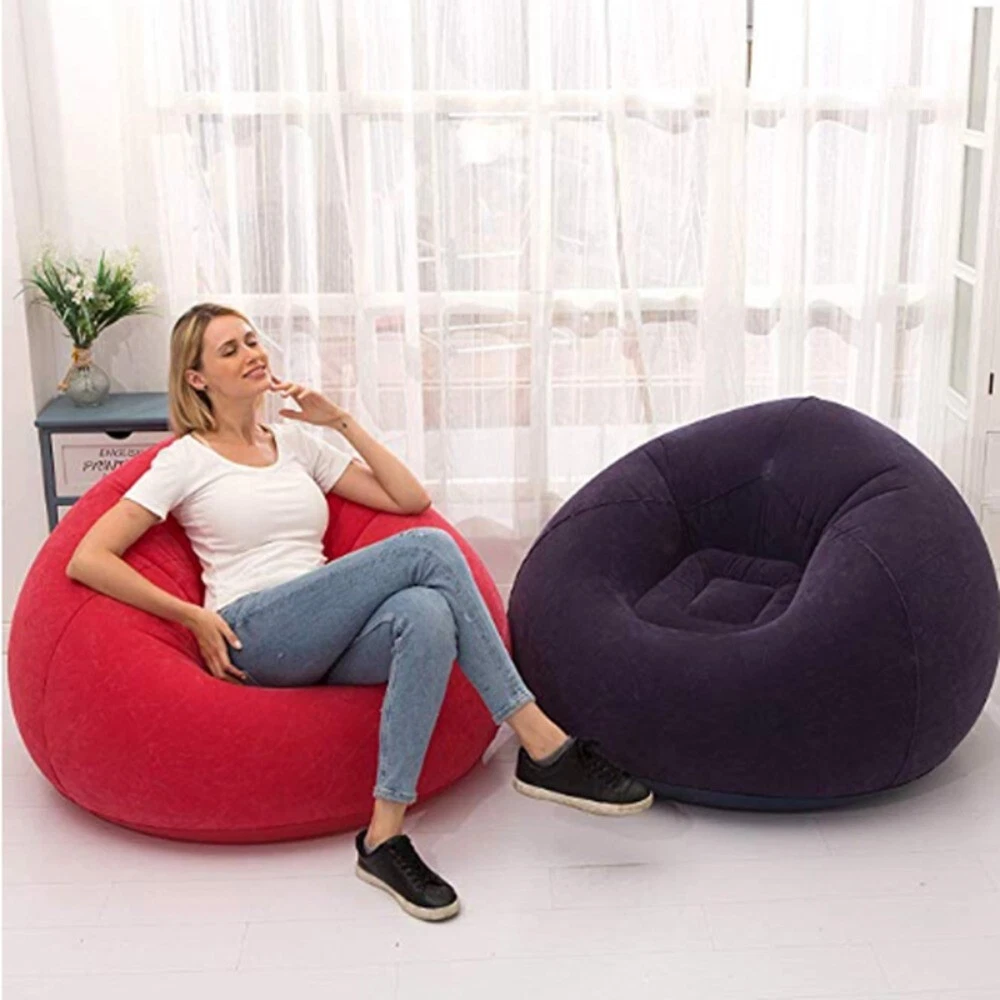 Puff Couch Tatami Inflatable Sofa PVC Lounger Seat Bean Bag Sofas Lazy  Chairs