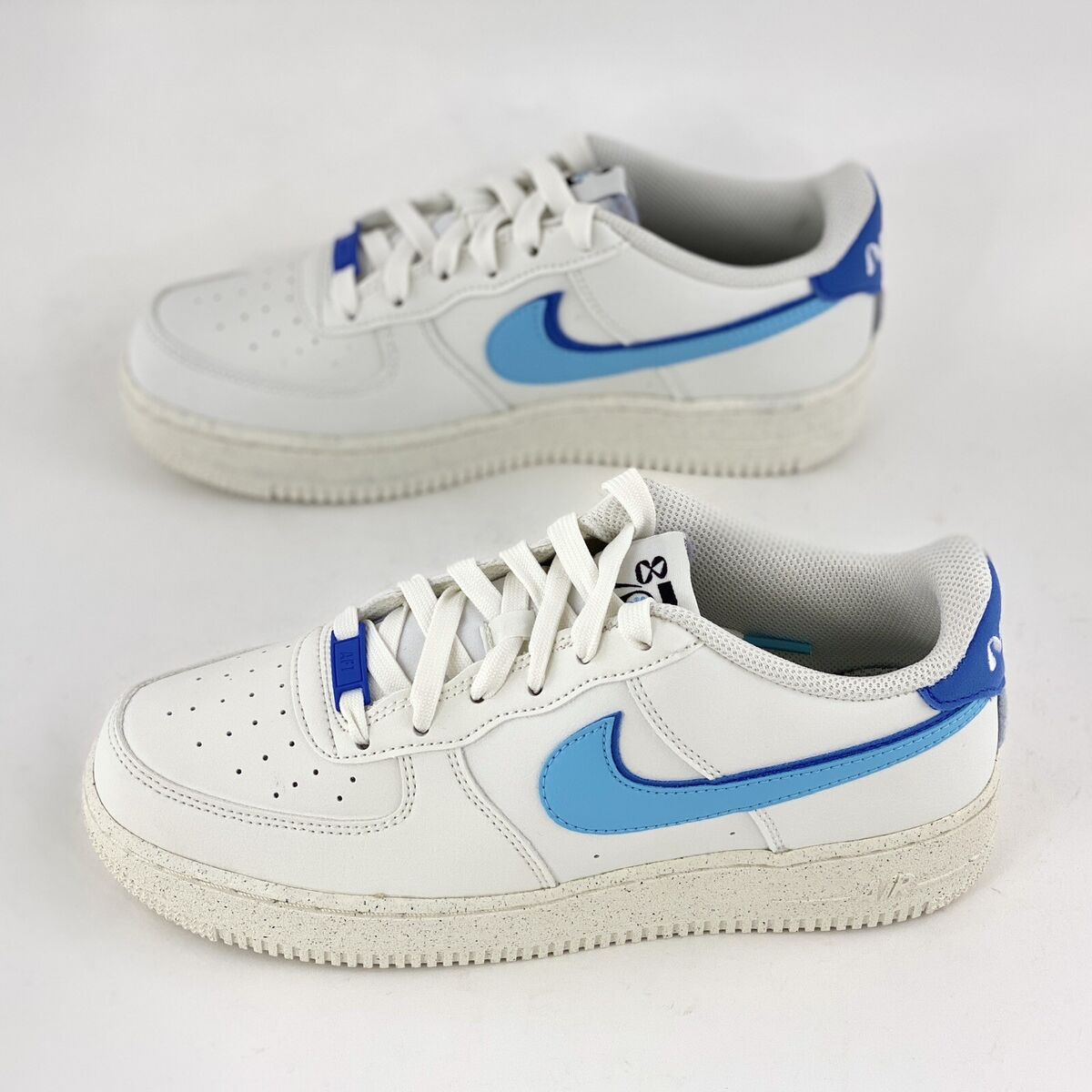 Nike Air Force 1 LV8 White Blue Women's Sneakers Shoes Double Swoosh DQ0359  100