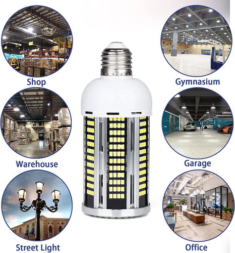 2Pack 400W Equivalent LED Corn Light Bulb 40W 5040LM 5000K Daylight White E26 US - Picture 5 of 12