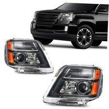 Headlight Assembly Compatible with Terrain Amber-Black/for Terrain 2010-2015