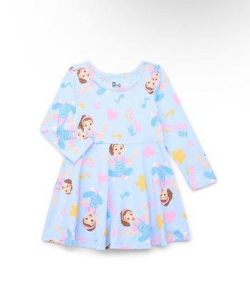Ms. Rachel Toddler Size 3T Girls Long Sleeves Print Dress