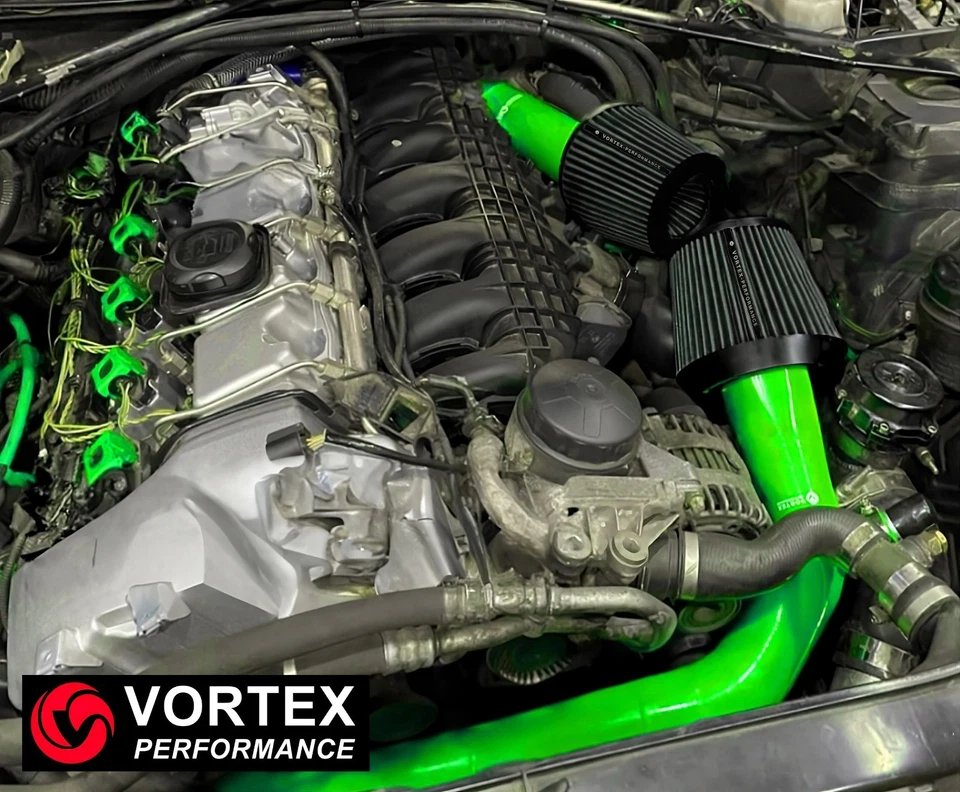 Para BMW 335i 335xi N54 E90/E91/E92/E93 2007-2010 toma de aire 2" VERDE CFAF VS Foto 2 de 4