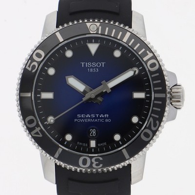 TISSOT T120407A Seastar blue Dial Automatic Stainless Steel Rubber Men s