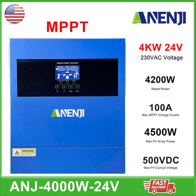4200W 24V Hybrid Solar Inverter Single Phase 230Vdc MPPT 100A Charger Controller