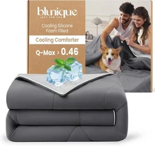 Blunique Cooling Silicone Foam Filled Comforter Blanket Queen 88x88" Lightweight