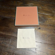 Loro Piana Empty Square Gift Box 11.25x11.25x1.25” Dust Bag Logo Tissue