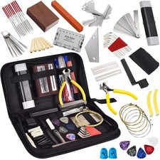 77 Pcs Guitar Maintenance Kit Repair Tool Setup with Carry Bag Large For Acou...