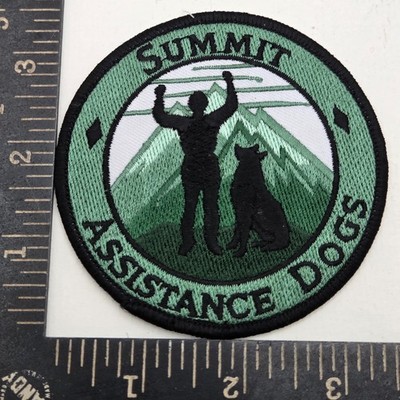 Summit Assistance Dogs Embroidered Patch Sew On Service Dog Mountain Round