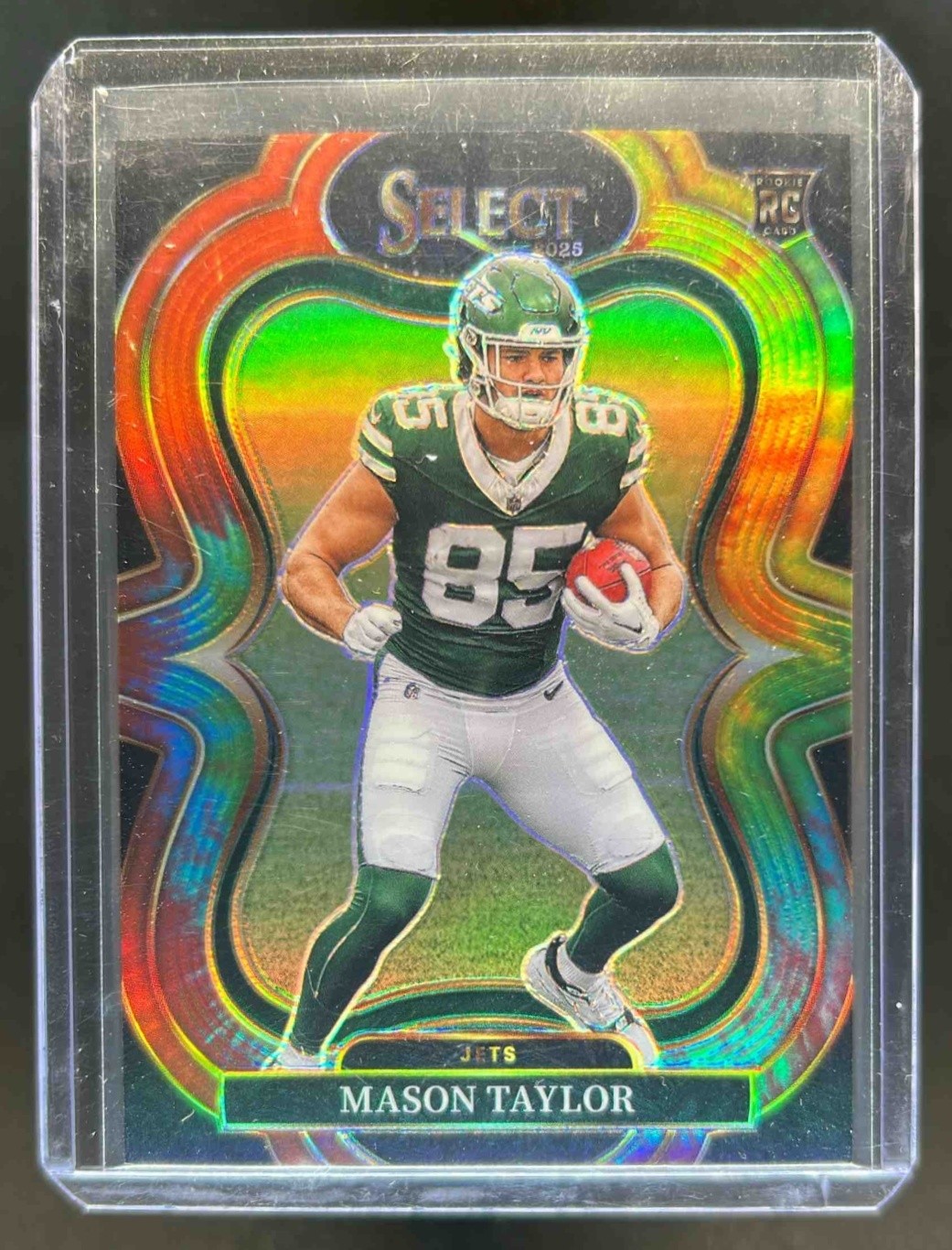 2025 Panini Select Mason Taylor Suite Level RC Tie-Dye Prizm Rookie #/25 Jets