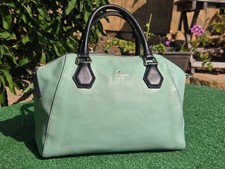 Kate Spade New York Mint Green Leather Satchel Shoulder Crossbody Bag Black