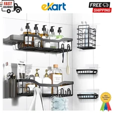 Shower Caddy Adhesive Shower Organizer 7-Pack Rustproof Stainless Steel Bathroom