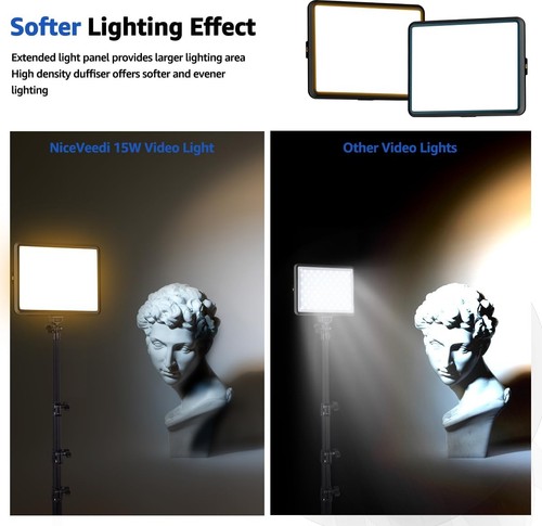 2-Pack LED Video Light Kit, Studio Light, 2800-6500K Dimmable Photography Lig... - Picture 5 of 8