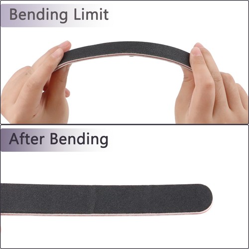 20 Pack 100/180 Grit Nail Files Black Professional Reusable Emery Boards Nail - Picture 6 of 9
