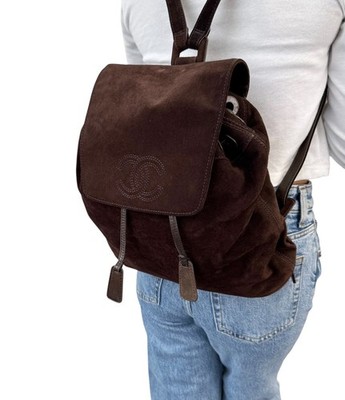 CHANEL Brown Leather Logo Backpack Chanel Vintage Backpack 364478 | Collector Square main image 2