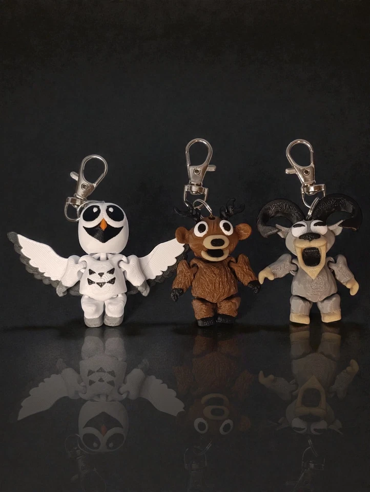UNBANDED Roblox 99 Nights in the Forest Keyring – Deer / Owl / Ram Backpack Charm Gift