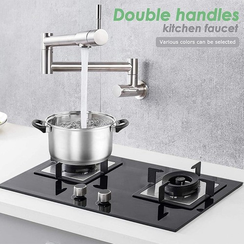 Practical Foldable Kitchen Faucet for Wall Mount with Brass Construction - Picture 8 of 24