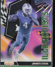 2023 Panini Illusions #5 James Cook Illusionists Emerald