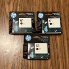 Pack of 3 HP 61 Black Original Ink Cartridge (CH561WN#140) Exp 11/2026+