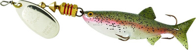 Mepps Comet Mino Bait w/Interchangeable Hook 1/4 oz Silver/Rainbow C2M S-RBT