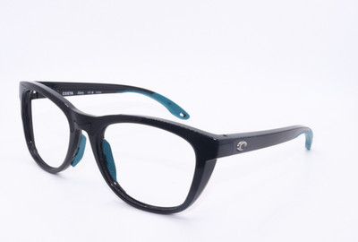 NEW COSTA DEL MAR ALETA 06S9108-0754 BLACK TEAL AUTHENTIC EYEGLASSES 54-19