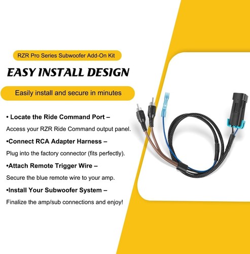 Para RZR Pro Series RZR Pro XP, Pro R Ride Command Salida RCA y Cable Remoto - Imagen 6 de 12