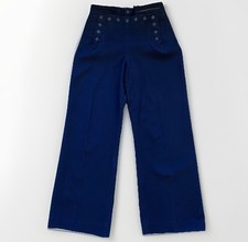 VTG Naval Clothing Factory Pants Mens 28x29  Black Wool 1940s WW2 US Navy Sailor