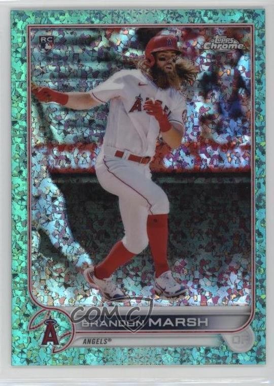 2022 Topps Chrome Aqua Mini-Diamond Refractor 6/199 Brandon Marsh #133 15mj
