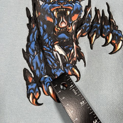 Vintage Jnco Jeans Hoodie Blue Kids Youth Xl Dragon Flames Tiger Grunge 90s Y2K - Picture 3 of 18