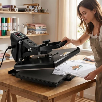 38x38cm Heißpresse Transferpresse Hitzepresse T-Shirtpresse Heat Press Maschine - Bild 1 von 4