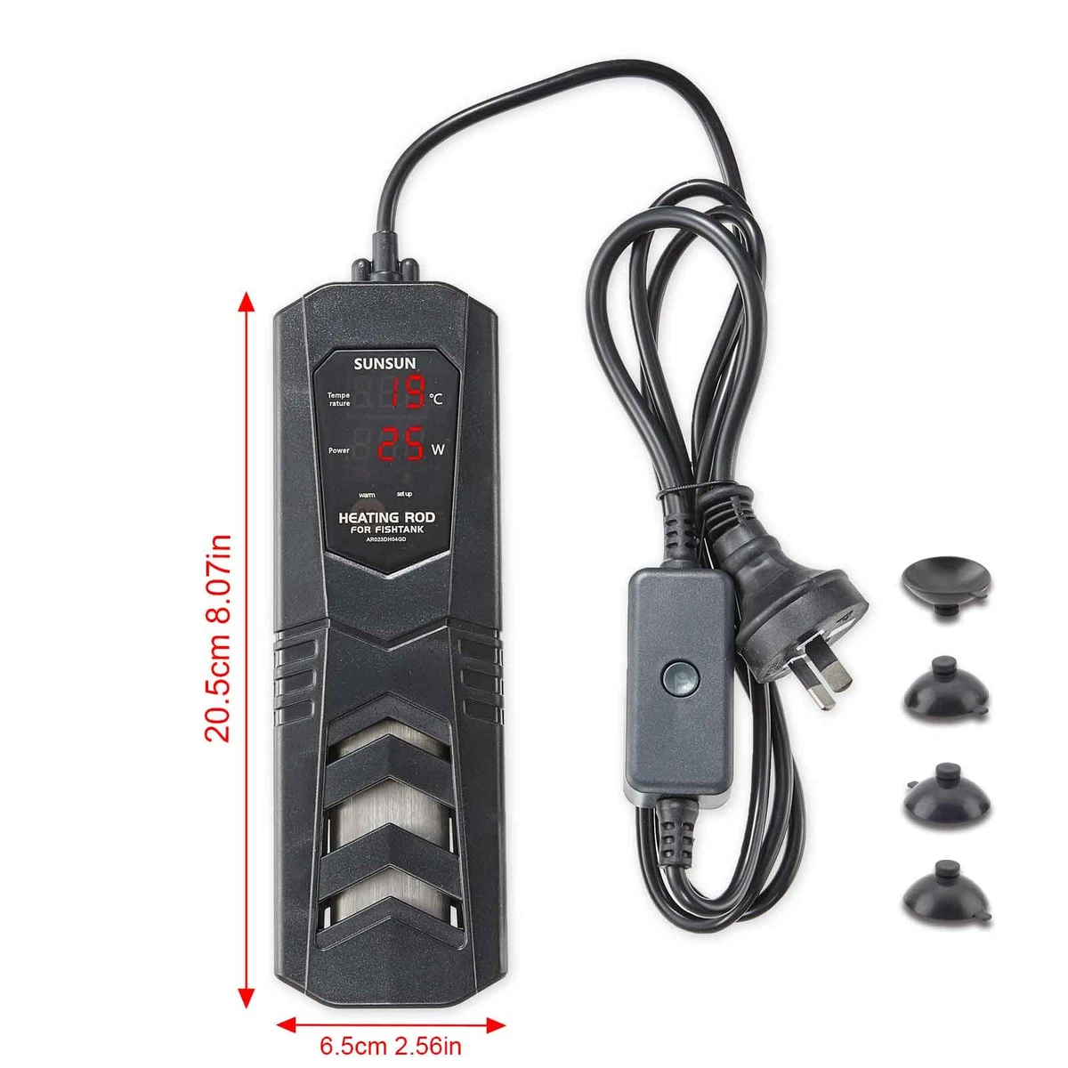 100-1000W Aquarium Heater Rod Fish Tank Submersible With Visible LED Display