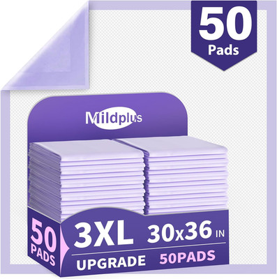 110 Grams Heavy Duty Bed Pads 30''X36'', 50 Count  Purple Disposable Underpads w