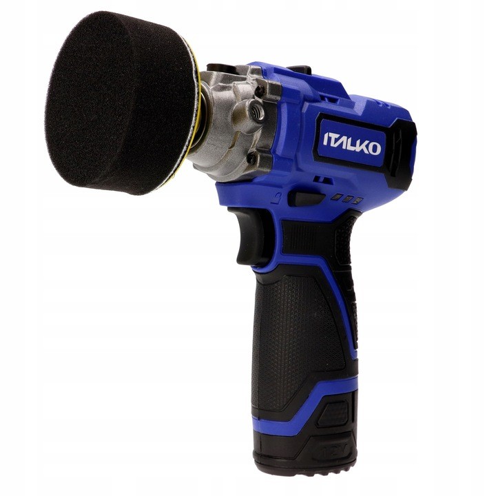 Akku Poliermaschine 12V 75mm Polierer mit Akku, Ladegerät Koffer Italko