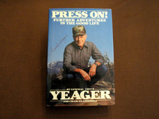 CHUCK YEAGER SPEED OF SOUND PILOT SIGNED AUTO PRESS ON 1988 HARDCOVER BOOK JSA 