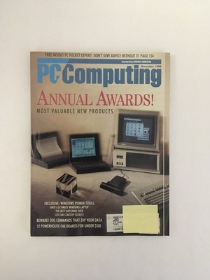 PC Computing DEC 1990 back issue COMPUTER magazine - ANNUAL AWARDS Most Valuable