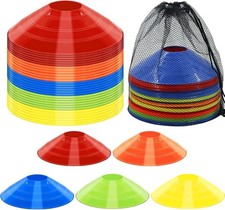30 Pack Soccer Training Cones Agility Disc Markers W Carry Storage Bag