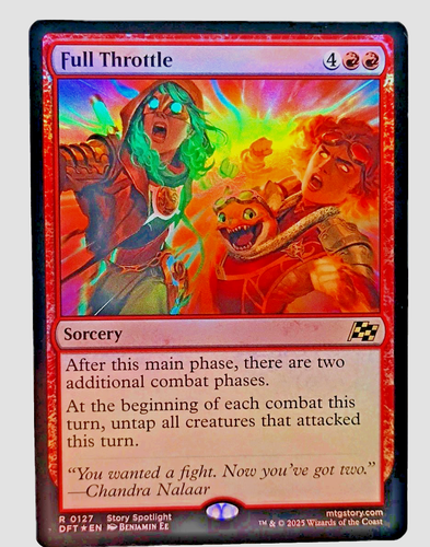 Full Throttle 0127- Aetherdrift MTG-Foil Rare-Magic The Gathering 2025 WOTC NM/M - Picture 4 of 4