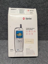 Vintage Sanyo SCP-4900 Silver & Gray (Sprint) W/ box and Manual (Untested)