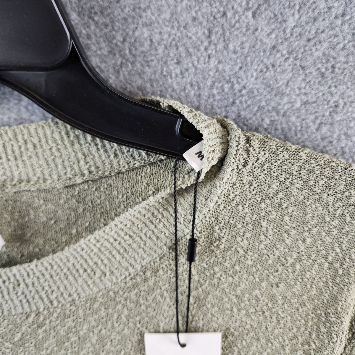 Ami Paris Crewneck Long Sleeve Sweater Men's Medium Sage Green Pullover View 6