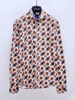 Men's JOOP Hanjo-W Multicolor Geometric Long Sleeve Button Up Shirt Size S