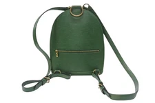Louis Vuitton Backpack Mavillon M52234 Epi Leather Green Gold Hardware Used 4B00